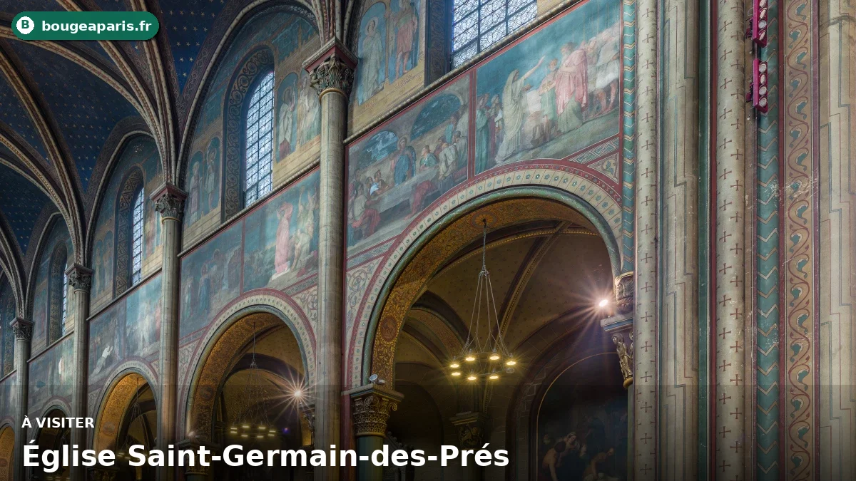 Église Saint-Germain-des-Prés à Paris, station Saint-Germain-des-Prés