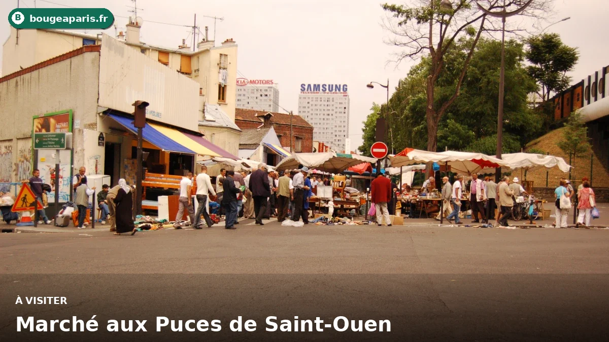 Marché aux Puces de Saint-Ouen à Paris, station Porte de Clignancourt