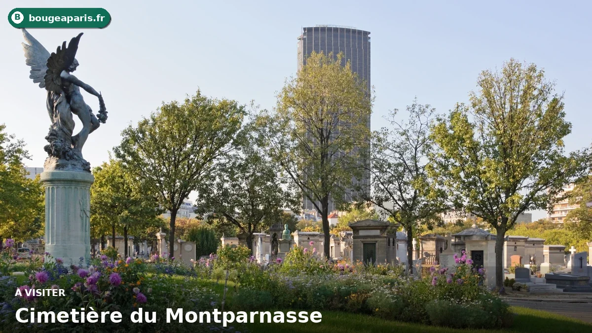 Cimetière du Montparnasse à Paris, station Edgar Quinet