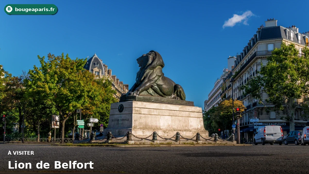 Lion de Belfort à Paris, station Denfert-Rochereau